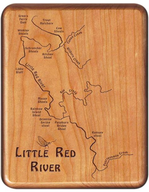 Little Red River Map Custom Fly Box Handcrafted Custom | Etsy