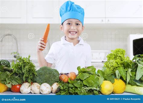 Chef Boy is Cooking Vegetables Stock Image - Image of malaysian, korean ...