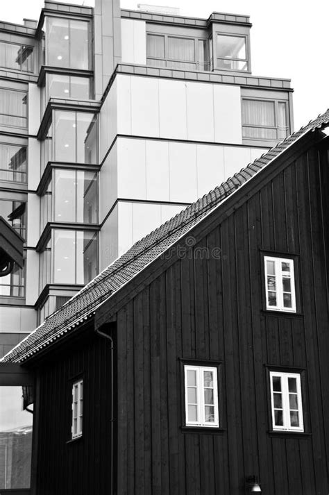 Tromso Harbour Houses, Norway Stock Photo - Image of hanseatic ...