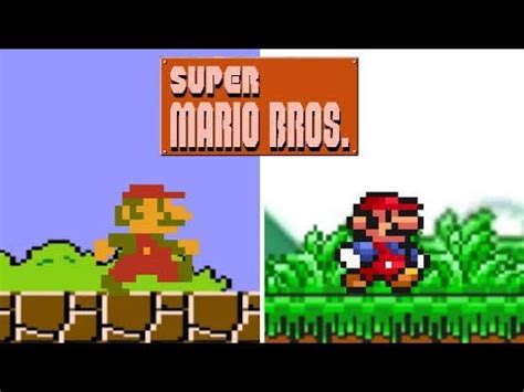 Super Mario Bros. | NES vs SNES | Graphics Comparison : r/snes