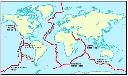 the world map with all major cities in red