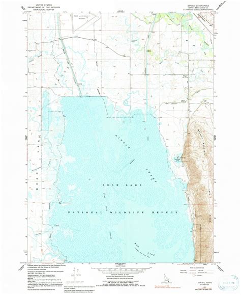 Classic USGS Dingle Idaho 7.5'x7.5' Topo Map – MyTopo Map Store