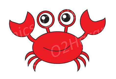 Red Crab Clipart, Animal Clipart, Vector Clipart, Digital Scrapbooking ...