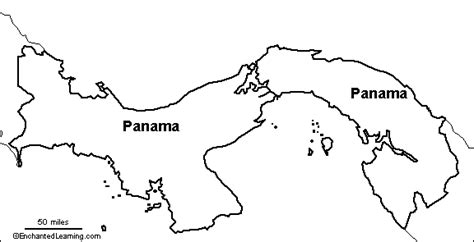 Panama Map Outline