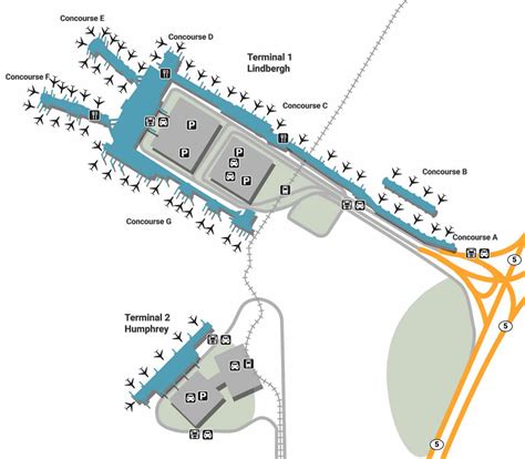 Minneapolis Airport Terminal Map - Atlanta On A Map