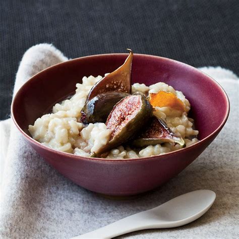 Soy Milk-Arborio Rice Pudding with Poached Figs