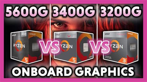 AMD Ryzen 5600G vs 3400G vs 3200G Benchmark - YouTube