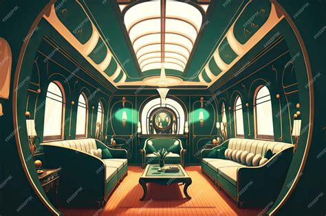 Premium Photo | Soft luxury sofas in train interior car