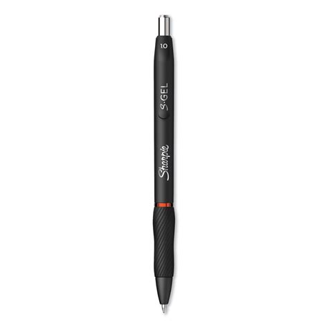 S-Gel High-Performance Gel Pen, Retractable, Bold 1 mm, Red Ink, Black ...