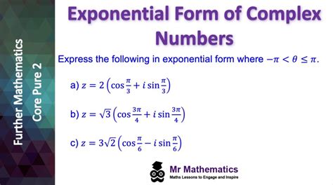 Exponential Form of Complex Numbers - Mr-Mathematics.com