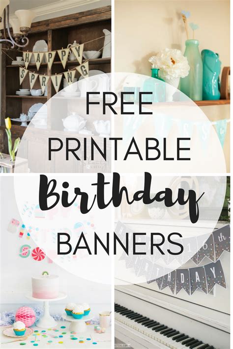 Printables Birthday Banner Free Printable Birthday Banner Template Free ...