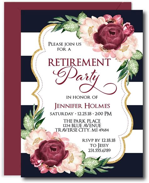 Retirement Party Invitations | Retirement invitation card, Retirement ...