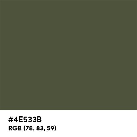 Olive Green (RAL) color hex code is #4E533B