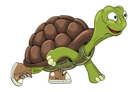 Slow Turtle Cartoon