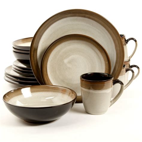 Gibson Elite Everston Complete 12 Pc Elegant Stoneware Dinnerware Set ...