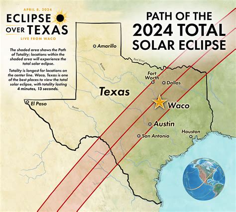 2024 Eclipse Path Map Texas - Waly Justinn