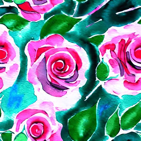 Pink Roses Watercolor Painting · Creative Fabrica