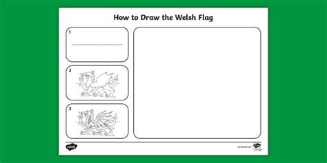 FREE! - How to Draw the Welsh Flag (Teacher-Made) - Twinkl