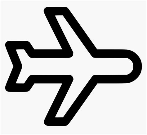 Plane Emoji Png -flight Mode Plane Aeroplane Signal - Plane Black And ...