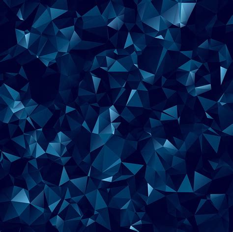 HD wallpaper: blue geometric shape wallpaper, abstraction, dark ...