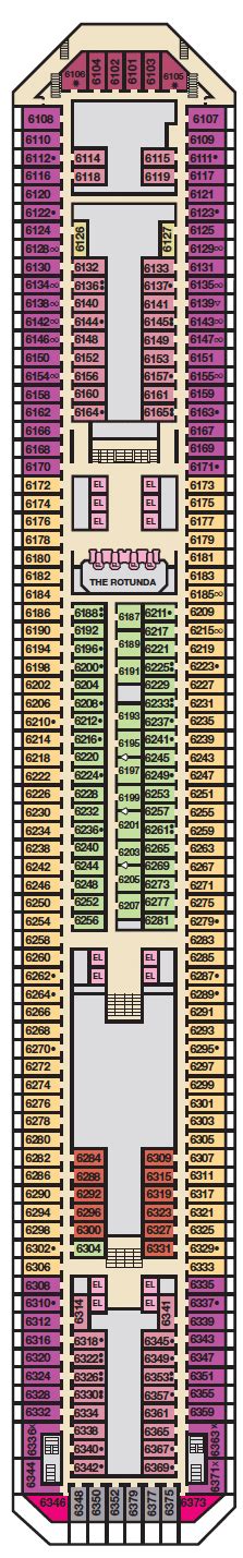 Carnival Destiny Deck Plans: Ship Layout, Staterooms & Map - Cruise Critic