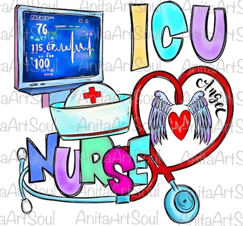 ICU Nurse Sublimation PNG Design Nursing Nurse Clipart Hand - Etsy