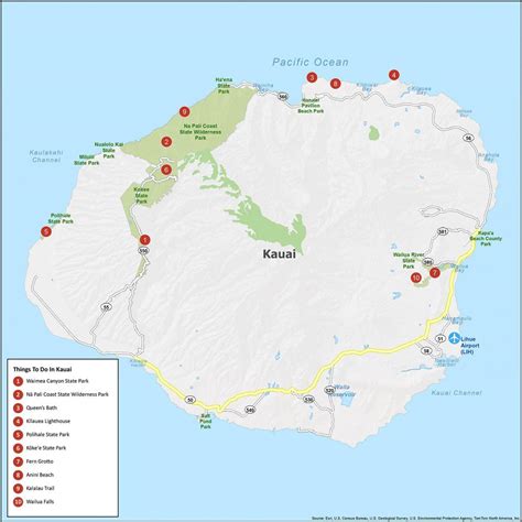 Island Of Kauai Hawaii Map - Elvina Micheline