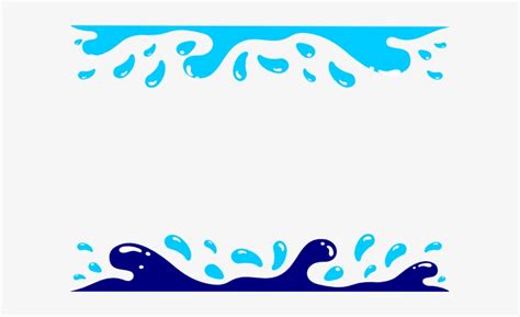 Water Wave Border Clipart - Swimming Border Clip Art - Free Transparent ...