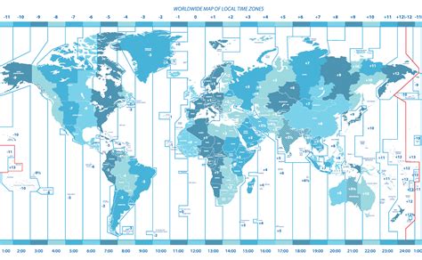 ProSeries Wall Map: World Time Zones | sdr.com.ec