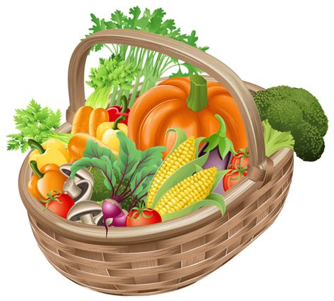 Basket with Vegetables PNG Picture Clipart | Gallery Yopriceville ...