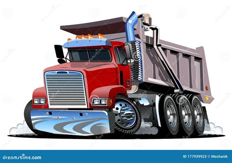 Cartoon Dump Trucks Vector Cartoon Dump Truck Stock Vector Image Of ...