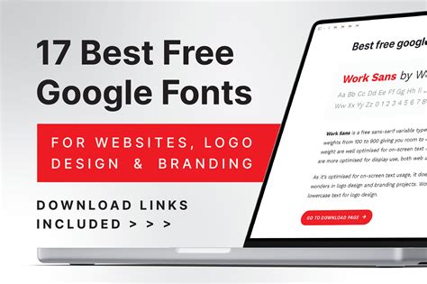 17+ Best Free Google Fonts For Websites, Logo Design & Branding