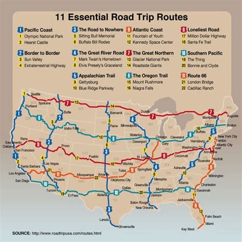 Eleven must-do road trips in the US... Road Trip Usa, Road Trip Routes ...