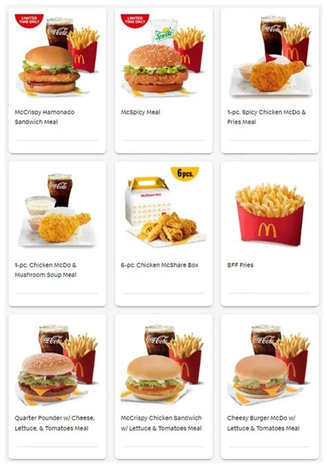 2024 McDonald's Menu in the Philippines: Prices and Options | Mcdonald ...