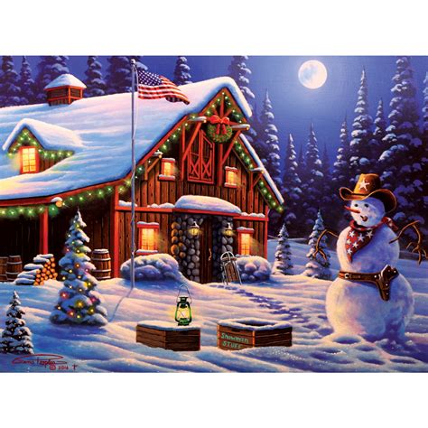 Cowboy Christmas 300 Large Piece Jigsaw Puzzle | Bits and Pieces