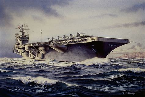 Aircraft Carrier Painting at PaintingValley.com | Explore collection of ...