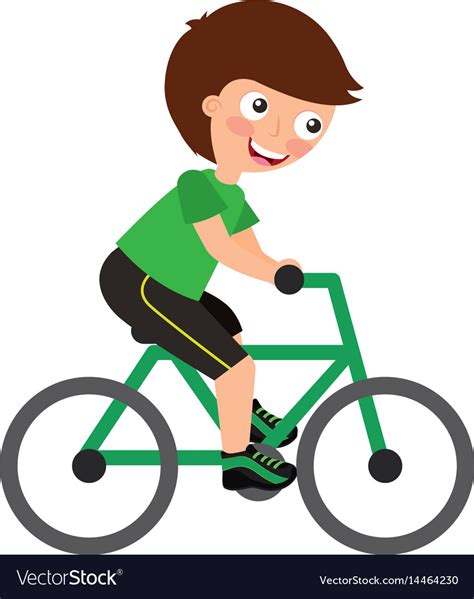 Little kid riding bicycle Royalty Free Vector Image