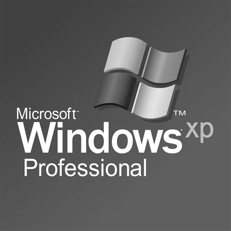 Microsoft Windows XP Professional Logo Black and White – Brands Logos