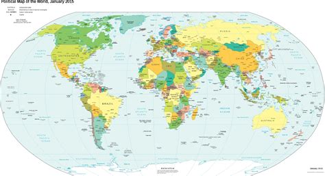 Mapa político del mundo (planisferio) - Saber es breve