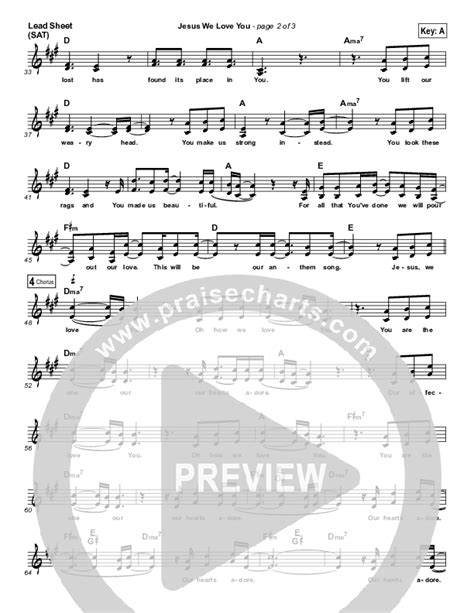 Jesus We Love You Sheet Music PDF (The Worship Initiative) - PraiseCharts