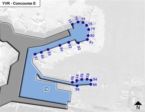 Vancouver Airport YVR Concourse E Map