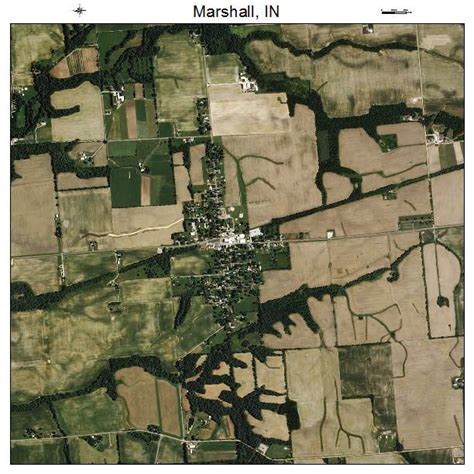 Aerial Photography Map of Marshall, IN Indiana