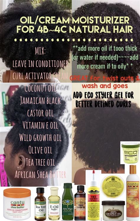 Oil/ Cream Moisturizer For 4b 4c Natural Hair. Natural Hair Growth ...