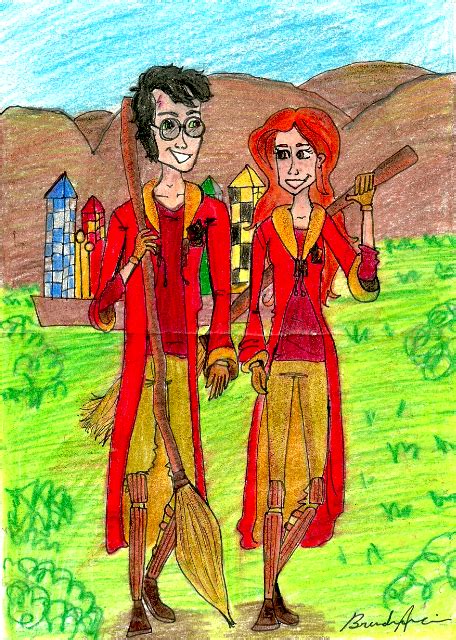 Harry and Ginny quidditch by brenda--amancio on DeviantArt