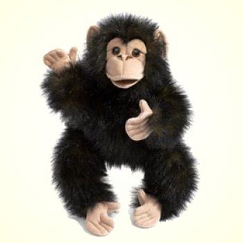 Baby Chimpanzee Stuffed Animal Hand Puppet