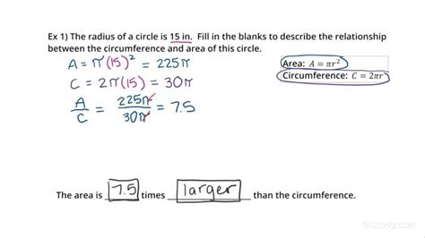 Describing the Relationship between the Circumference & Area of a ...