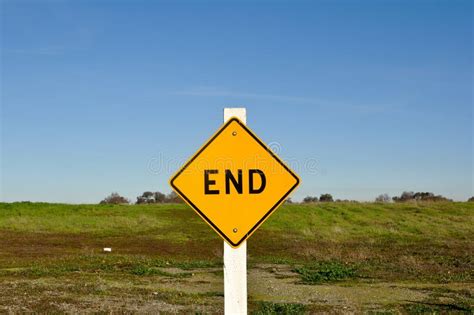 The End Sign stock photo. Image of sign, traffic, street - 12835668