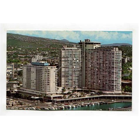 Ilikai Hotel Waikiki and the Yacht Harbor postcard