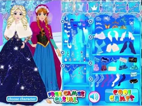 Frozen Disney Princesses (Anna & Elsa) Dress Up Game (Glamorous) - YouTube