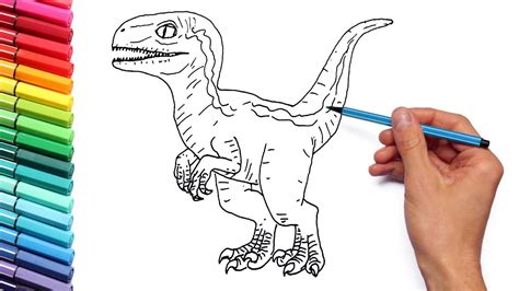 Jurassic World Velociraptor Coloring Pages : Page 1 of 1 start overpage ...